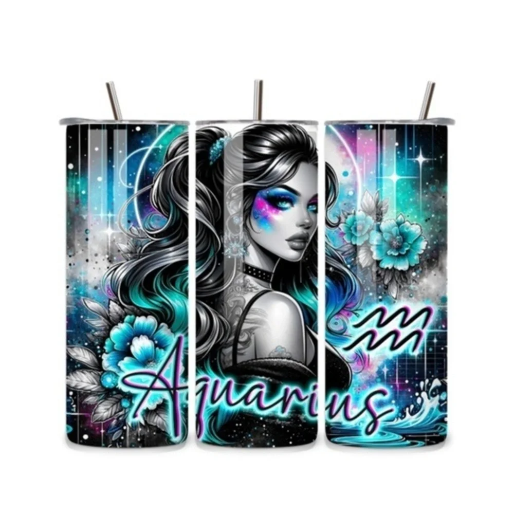 Aquarius Zodiac Sign 20oz Stainless Steel Tumbler